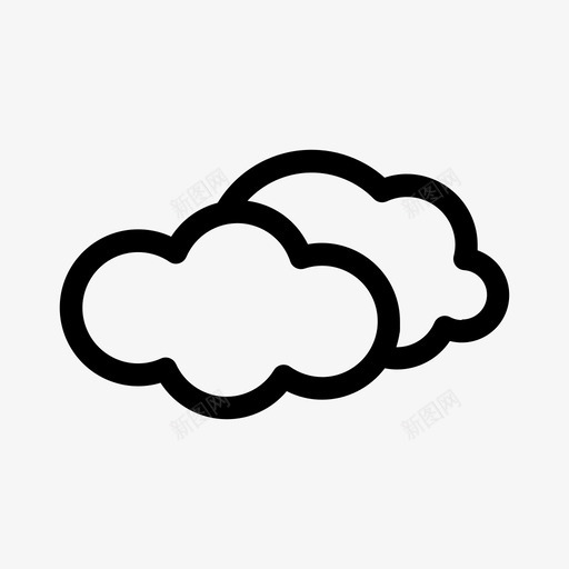 多云气候天气预报图标svg_新图网 https://ixintu.com 多云 天气 天气预报 气候