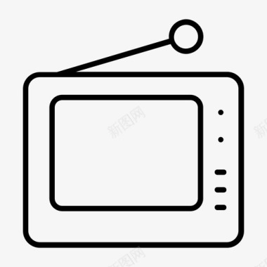 电视收音机电视机图标图标