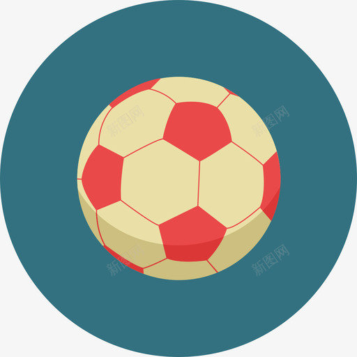 足球玩具2圆形平面图标svg_新图网 https://ixintu.com 圆形平面 玩具2 足球