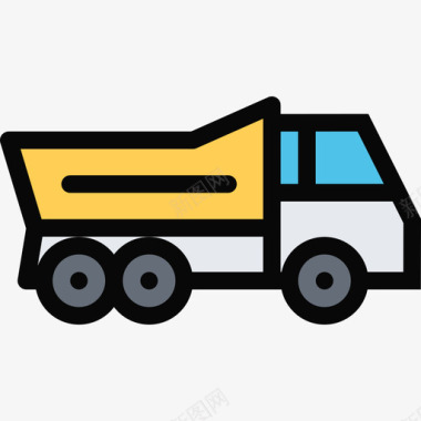 卡车运输7彩色图标图标