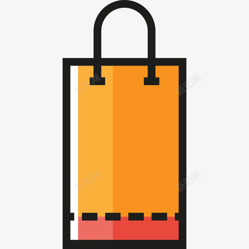 购物袋电子商务图标元素线性颜色svg_新图网 https://ixintu.com 电子商务图标元素 线性颜色 购物袋