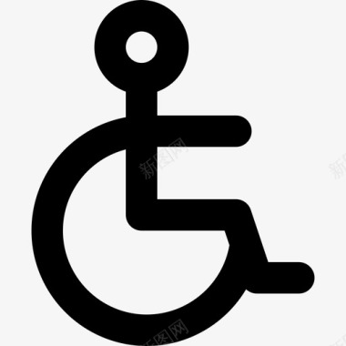 轮椅卫生保健汇编线性图标图标