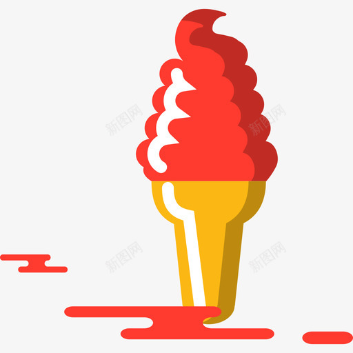 冰淇淋彩色杂色图标扁平svg_新图网 https://ixintu.com 冰淇淋 彩色杂色图标 扁平