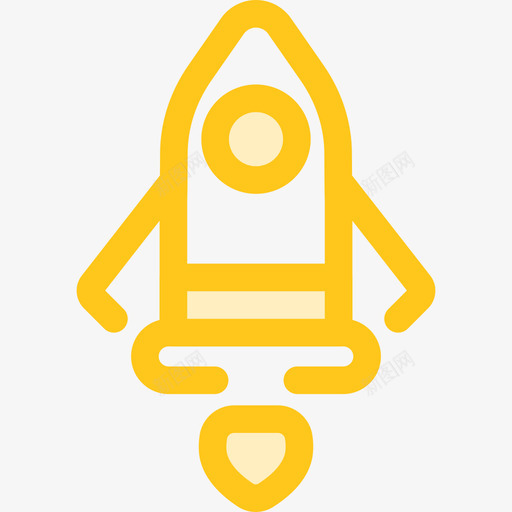 宇宙5号宇宙飞船黄色图标svg_新图网 https://ixintu.com 宇宙5号宇宙飞船 黄色