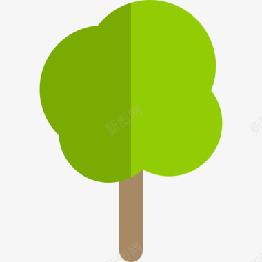 树生态5平坦图标图标