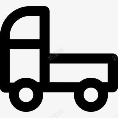 货运卡车物流配送图标集合粗体圆形图标