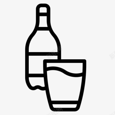 饮用水饮料瓶子图标图标