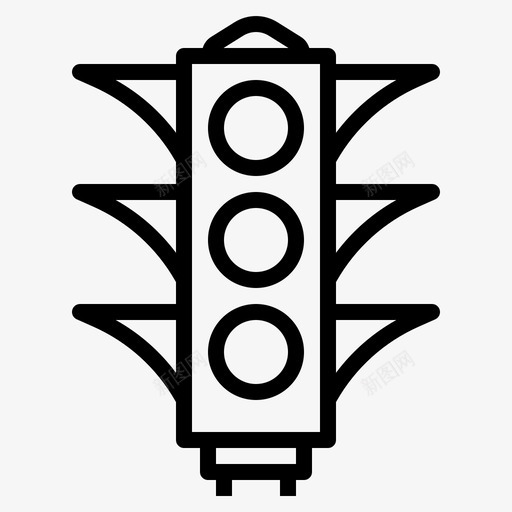 红绿灯交通工具图标svg_新图网 https://ixintu.com 交通工具 红绿灯