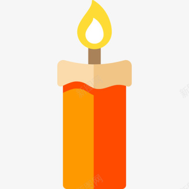 蜡烛感恩节6平的图标图标