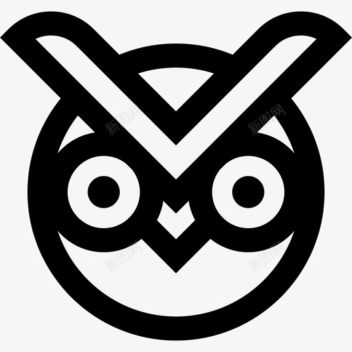 猫头鹰动物17直系图标svg_新图网 https://ixintu.com 动物17 猫头鹰 直系