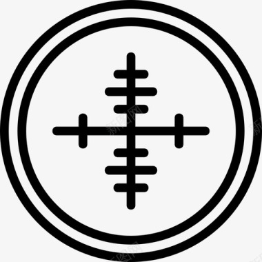 目标陆军徽章2直线图标图标