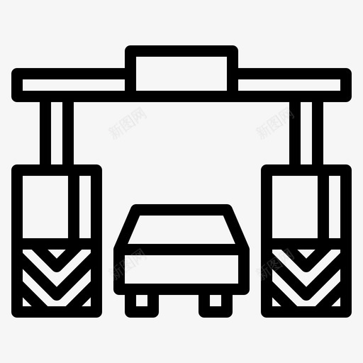 收费广场汽车交通图标svg_新图网 https://ixintu.com 交通 收费广场 汽车