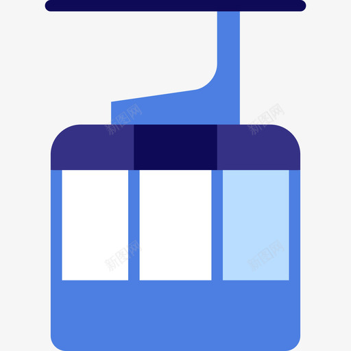 架空缆车运输7平车图标svg_新图网 https://ixintu.com 平车 架空缆车 运输7