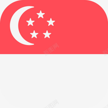 新加坡国际国旗3圆形方形图标图标
