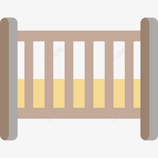 婴儿床可爱的婴儿玩具扁平的图标svg_新图网 https://ixintu.com 可爱的婴儿玩具 婴儿床 扁平的