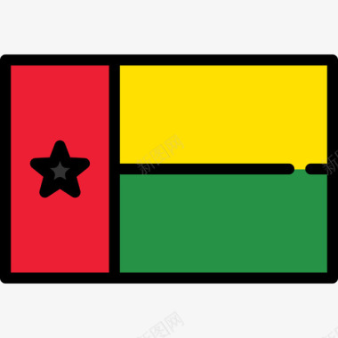 几内亚比绍旗帜收藏矩形图标图标