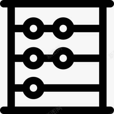 算盘数学符号直线图标图标