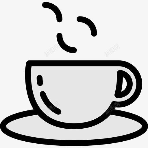 咖啡食品和餐厅超大包装颜色线性颜色图标svg_新图网 https://ixintu.com 咖啡 线性颜色 食品和餐厅超大包装颜色