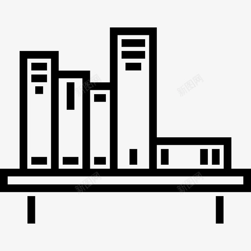 书架教育18线性图标svg_新图网 https://ixintu.com 书架 教育18 线性