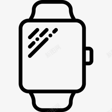 智能手表技术集合线性图标图标