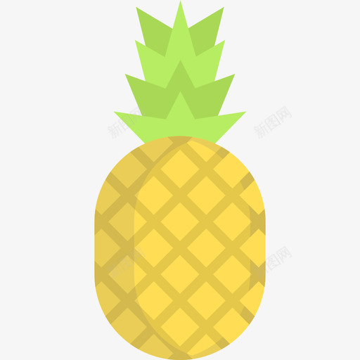 菠萝夏季套装扁平图标svg_新图网 https://ixintu.com 夏季套装 扁平 菠萝