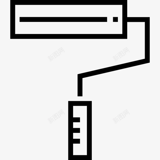 油漆辊建筑施工3线性图标svg_新图网 https://ixintu.com 建筑施工3 油漆辊 线性