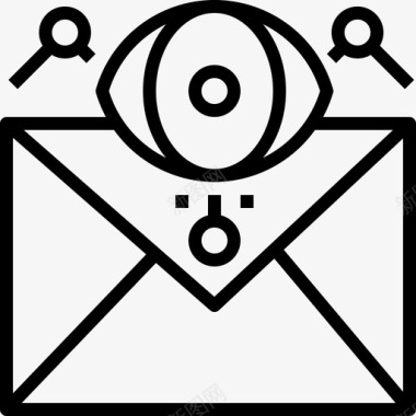电子邮件监控数据信件图标图标