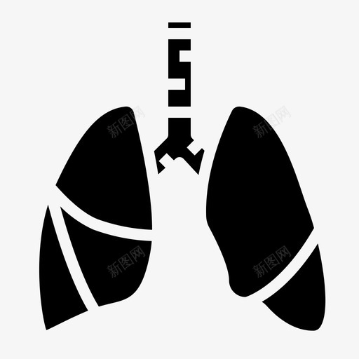 肺哮喘器官图标svg_新图网 https://ixintu.com 医用大麻 呼吸 哮喘 器官 肺