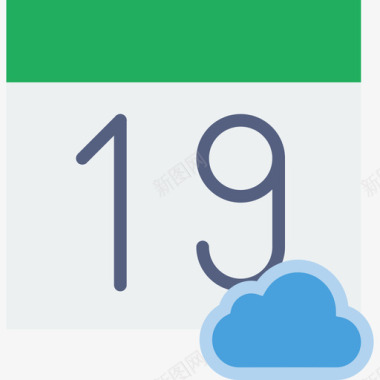 日历交互资源2平面图标图标