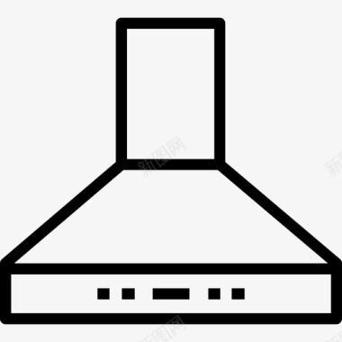 抽油烟机罩厨房用具线性图标图标