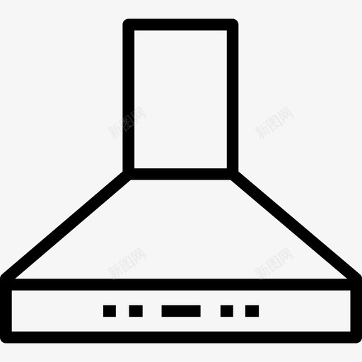 抽油烟机罩厨房用具线性图标svg_新图网 https://ixintu.com 厨房用具 抽油烟机罩 线性