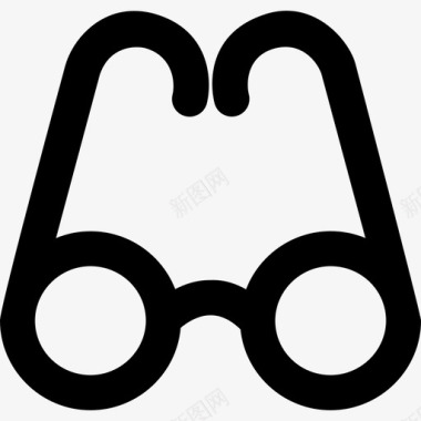 眼镜通讯2粗体圆形图标图标