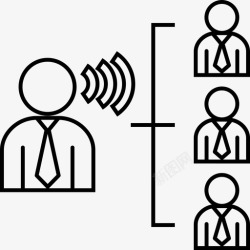 老板讲话老板讲话沟通员工图标高清图片