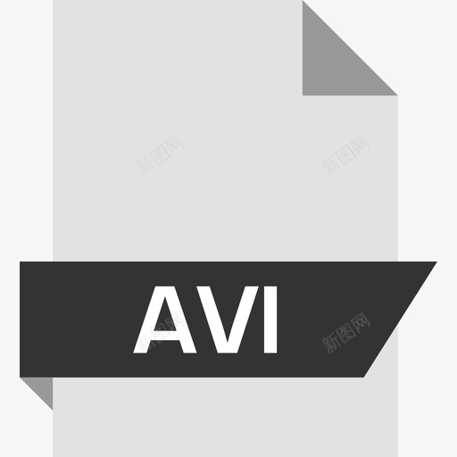 Avi文档文件扩展名平面图标svg_新图网 https://ixintu.com Avi 平面 文档文件扩展名