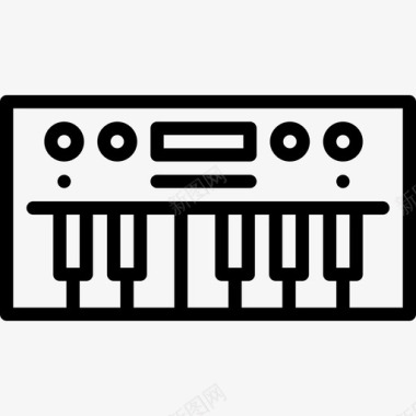 键盘乐器2线性图标图标