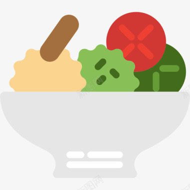 沙拉美食套餐平板沙拉图标图标