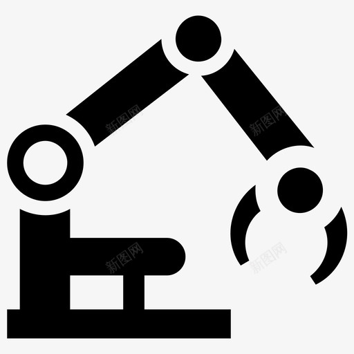 机械爪起重机机器人工业臂图标svg_新图网 https://ixintu.com 制造机器人 制造机器人符号 工业机器人 工业臂 机械爪 起重机机器人
