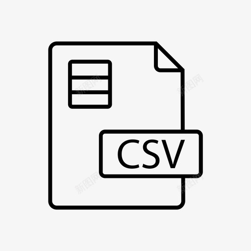 csv文件数据表excel图标svg_新图网 https://ixintu.com csv文件 excel 数据表 文件扩展名 文件格式 文件类型