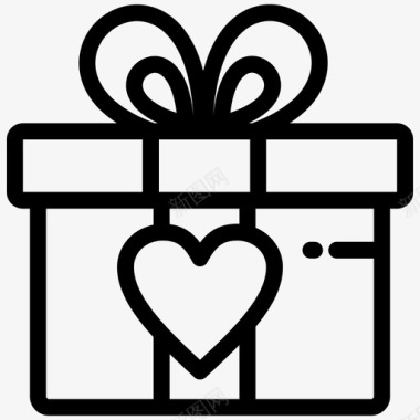 情人节礼物盒图标图标