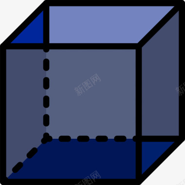 立方体元素线颜色图标图标