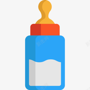奶瓶儿童元素2扁平图标图标