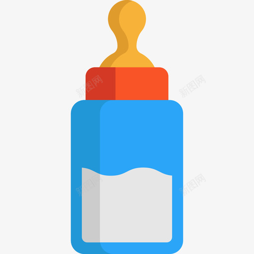 奶瓶儿童元素2扁平图标svg_新图网 https://ixintu.com 儿童元素2 奶瓶 扁平