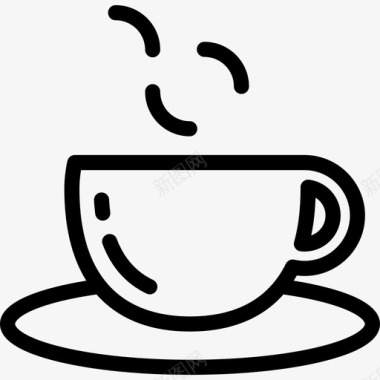 咖啡食品和餐厅直系图标图标