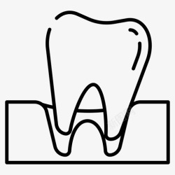 松动松动牙齿牙科医学图标高清图片