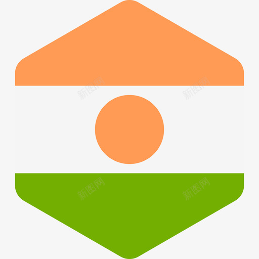 尼日尔国际国旗2六边形图标svg_新图网 https://ixintu.com 六边形 国际国旗2 尼日尔