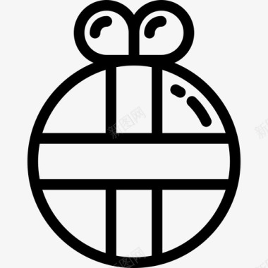 礼物生日派对图标线性图标