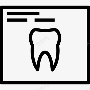 牙齿医用2直齿图标图标
