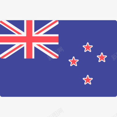 新西兰国际旗帜长方形图标图标