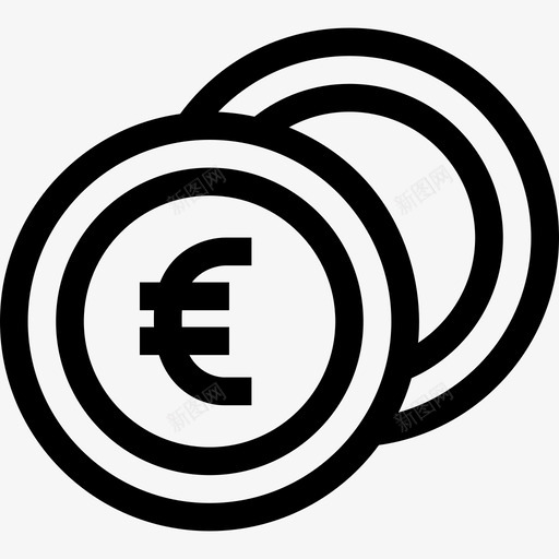 欧元硬币商业货币图标svg_新图网 https://ixintu.com 商业 微小的 欧元硬币 货币