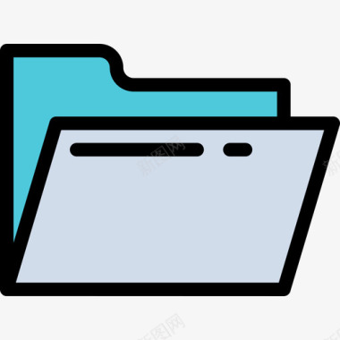 文件夹文本编辑器3线性颜色图标图标